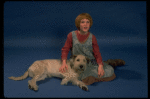 Actress Theda Stemler as Annie w. Sandy from the Philadelphia production of the musical "Annie."