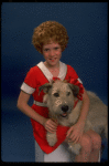 Actress Theda Stemler as Annie w. Sandy from the Philadelphia production of the musical "Annie."