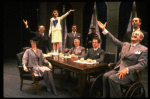 Randall Robbins as FDR, Theda Stemler as Annie and Norwood Smith as Daddy Warbucks in a scene from the Philadelphia production of the musical "Annie." (Philadelphia)