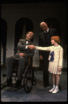 Kristi Coombs as Annie and Reid Shelton as Daddy Warbucks w. FDR in a scene from a touring company of the musical "Annie." (New Orleans)