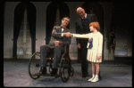 Kristi Coombs as Annie and Reid Shelton as Daddy Warbucks w. FDR in a scene from a touring company of the musical "Annie." (New Orleans)