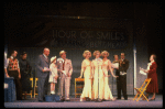 Kristi Coombs as Annie (4L) and Reid Shelton as Daddy Warbucks (3L) in a scene from a touring company of the musical "Annie." (New Orleans)