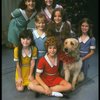 Bridget Walsh as Annie w. Sandy and orphans in a scene from a touring company of the musical "Annie." (Fort Worth)