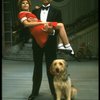 Bridget Walsh as Annie and Rhodes Reason as Daddy Warbucks w. Sandy in a scene from a touring company of the musical "Annie." (Fort Worth)