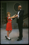 Bridget Walsh as Annie and Rhodes Reason as Daddy Warbucks in a scene from a touring company of the musical "Annie." (Fort Worth)