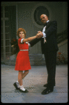 Bridget Walsh as Annie and Rhodes Reason as Daddy Warbucks in a scene from a touring company of the musical "Annie." (Fort Worth)