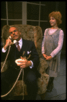 Bridget Walsh as Annie and Rhodes Reason as Daddy Warbucks in a scene from a touring company of the musical "Annie." (Fort Worth)