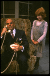 Bridget Walsh as Annie and Rhodes Reason as Daddy Warbucks in a scene from a touring company of the musical "Annie." (Fort Worth)