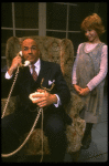 Bridget Walsh as Annie and Rhodes Reason as Daddy Warbucks in a scene from a touring company of the musical "Annie." (Fort Worth)