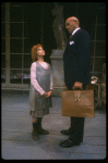 Bridget Walsh as Annie and Rhodes Reason as Daddy Warbucks in a scene from a touring company of the musical "Annie." (Fort Worth)