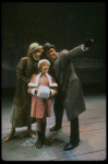 Bridget Walsh as Annie, Rhodes Reason as Daddy Warbucks and Lauren Mitchell as Grace in a scene from a touring company of the musical "Annie." (Fort Worth)