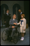 Bridget Walsh as Annie, Rhodes Reason as Daddy Warbucks and Jack Denton as FDR in a scene from a touring company of the musical "Annie." (Fort Worth)