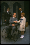Bridget Walsh as Annie, Rhodes Reason as Daddy Warbucks and Jack Denton as FDR in a scene from a touring company of the musical "Annie." (Fort Worth)