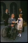 Bridget Walsh as Annie, Rhodes Reason as Daddy Warbucks and Jack Denton as FDR in a scene from a touring company of the musical "Annie." (Fort Worth)