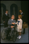 Bridget Walsh as Annie, Rhodes Reason as Daddy Warbucks and Jack Denton as FDR in a scene from a touring company of the musical "Annie." (Fort Worth)