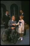 Bridget Walsh as Annie, Rhodes Reason as Daddy Warbucks and Jack Denton as FDR in a scene from a touring company of the musical "Annie." (Fort Worth)