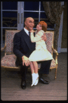 Bridget Walsh as Annie and Harve Presnell as Daddy Warbucks in a scene from a touring company of the musical "Annie."