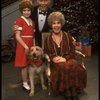 Bridget Walsh as Annie, Harve Presnell as Daddy Warbucks and Kathleen Freeman as Miss Hannigan w. Sandy from a touring company of the musical "Annie."