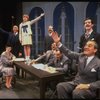 Bridget Walsh as Annie, Harve Presnell as Daddy Warbucks and Jack Denton as FDR in a scene from a touring company of the musical "Annie."