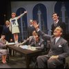 Bridget Walsh as Annie, Harve Presnell as Daddy Warbucks and Jack Denton as FDR in a scene from a touring company of the musical "Annie."