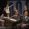 Bridget Walsh as Annie, Harve Presnell as Daddy Warbucks and Jack Denton as FDR in a scene from a touring company of the musical "Annie."
