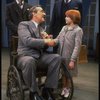 Bridget Walsh as Annie, Harve Presnell as Daddy Warbucks and Jack Denton as FDR in a scene from a touring company of the musical "Annie."
