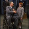 Bridget Walsh as Annie, Harve Presnell as Daddy Warbucks and Jack Denton as FDR in a scene from a touring company of the musical "Annie."