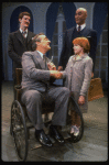 Bridget Walsh as Annie, Harve Presnell as Daddy Warbucks and Jack Denton as FDR in a scene from a touring company of the musical "Annie."