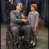 Bridget Walsh as Annie, Harve Presnell as Daddy Warbucks and Jack Denton as FDR in a scene from a touring company of the musical "Annie."