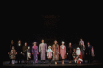 Entire cast in a scene from a touring company of the musical "Annie."