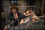 Louanne as Annie w. orphans in a scene from a touring company of the musical "Annie." (Boston)