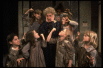 Ruth Kobart as Miss Hannigan w. orphans in a scene from a touring company of the musical "Annie." (Boston)