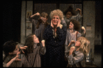 Ruth Kobart as Miss Hannigan w. orphans in a scene from a touring company of the musical "Annie." (Boston)