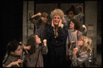 Ruth Kobart as Miss Hannigan w. orphans in a scene from a touring company of the musical "Annie." (Boston)