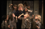 Ruth Kobart as Miss Hannigan w. orphans in a scene from a touring company of the musical "Annie." (Boston)