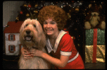 Louanne as Annie w. Sandy in a scene from a touring company of the musical "Annie." (Boston)