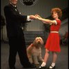 Norwood Smith as Daddy Warbucks and Louanne as Annie w. Sandy in a scene from a touring company of the musical "Annie." (Boston)
