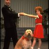 Norwood Smith as Daddy Warbucks and Louanne as Annie w. Sandy in a scene from a touring company of the musical "Annie." (Boston)