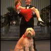 Norwood Smith as Daddy Warbucks and Louanne as Annie w. Sandy in a scene from a touring company of the musical "Annie." (Boston)