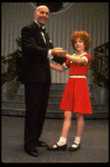 Norwood Smith as Daddy Warbucks and Louanne as Annie in a scene from a touring company of the musical "Annie." (Boston)