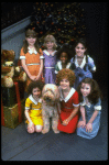Louanne as Annie w. orphans and Sandy in a scene from a touring company of the musical "Annie." (Boston)