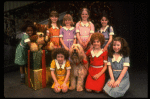 Louanne as Annie w. orphans and Sandy in a scene from a touring company of the musical "Annie." (Boston)