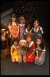 Louanne as Annie w. orphans and Sandy in a scene from a touring company of the musical "Annie." (Boston)