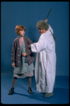 Marcia Lewis as Miss Hannigan and Allison Smith as Annie in a scene from the Broadway production of the musical "Annie." (New York)