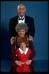 Marcia Lewis as Miss Hannigan, Allison Smith as Annie and Harve Presnell as Daddy Warbucks from the Broadway production of the musical "Annie." (New York)