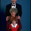 Marcia Lewis as Miss Hannigan, Allison Smith as Annie and Harve Presnell as Daddy Warbucks from the Broadway production of the musical "Annie." (New York)