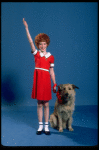 Allison Smith as Annie w. Sandy in a scene from the Broadway production of the musical "Annie." (New York)