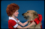 Allison Smith as Annie w. Sandy in a scene from the Broadway production of the musical "Annie." (New York)