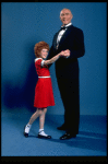 Allison Smith as Annie and Harve Presnell as Daddy Warbucks in a scene from the Broadway production of the musical "Annie." (New York)