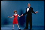 Allison Smith as Annie and Harve Presnell as Daddy Warbucks in a scene from the Broadway production of the musical "Annie." (New York)